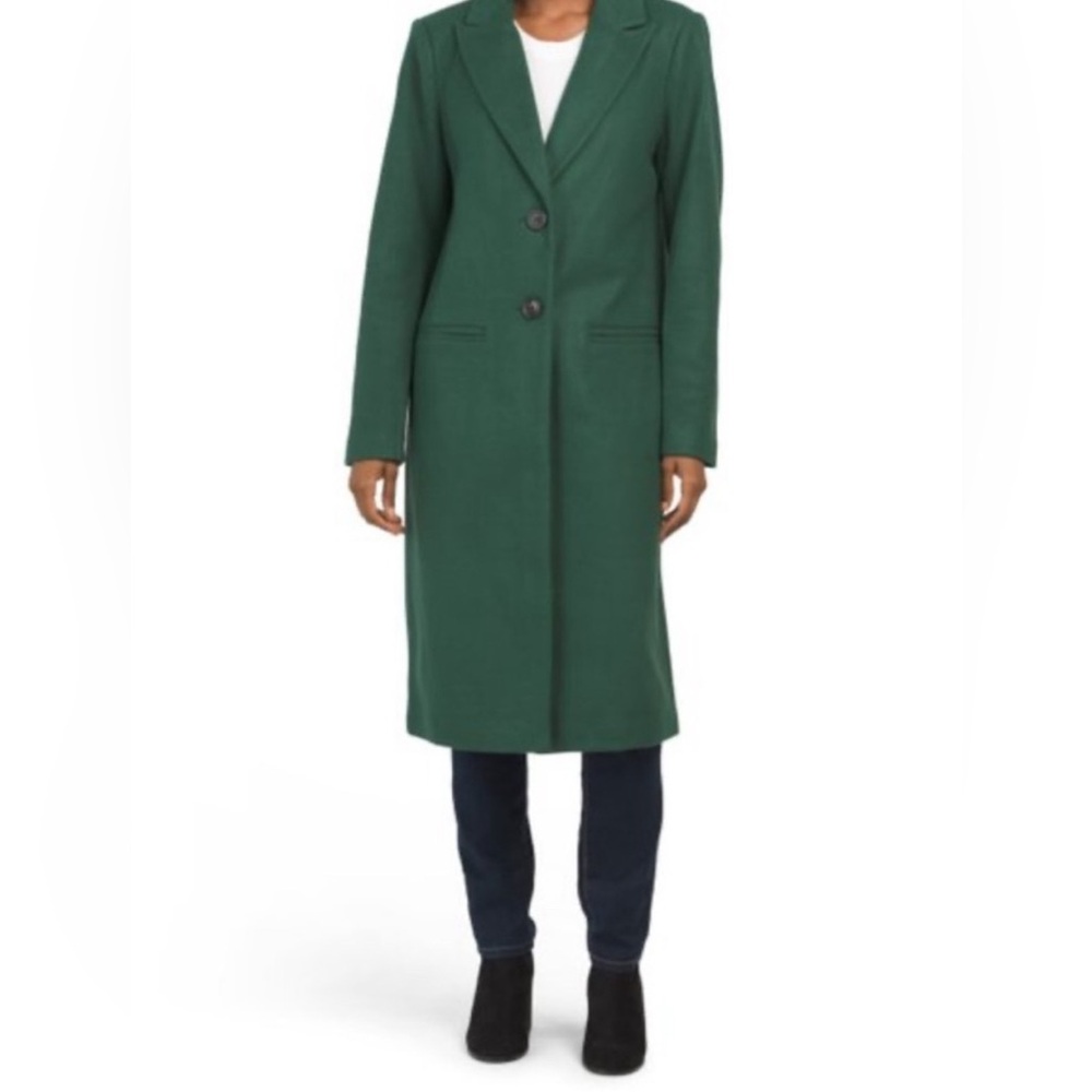 Rachel Zoe Women's Fall Winter Tailored Collar Midi Length Trench Coat